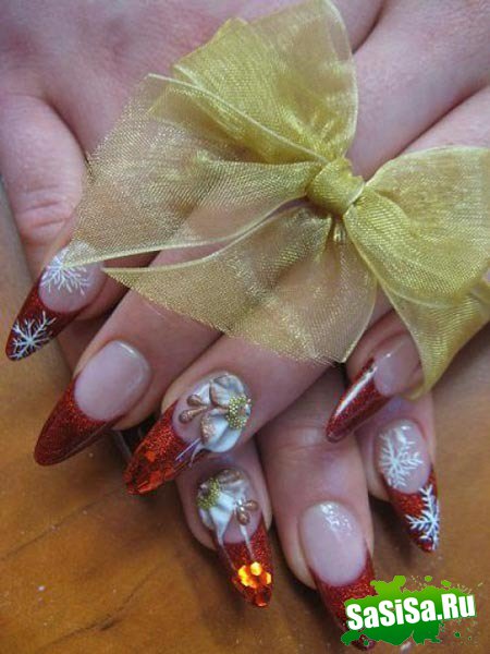 Новогодний маникюр (24 фото)