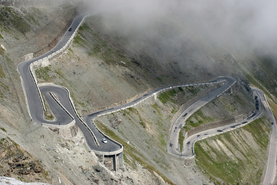 Дорога Stelvio Pass в Италии (4 фото)