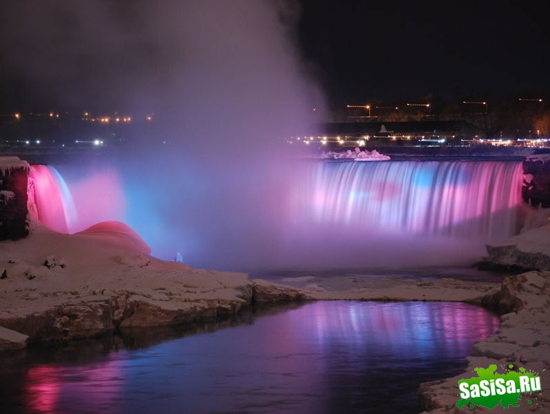 Ниагарский водопад ночью (12 фото)