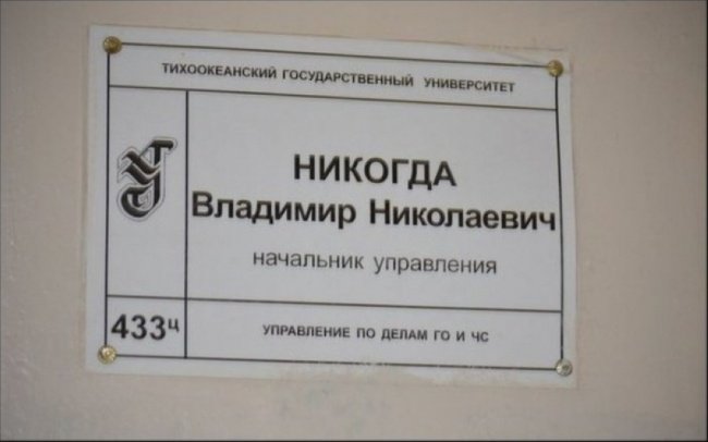 Забавные фамилии (20 фото)