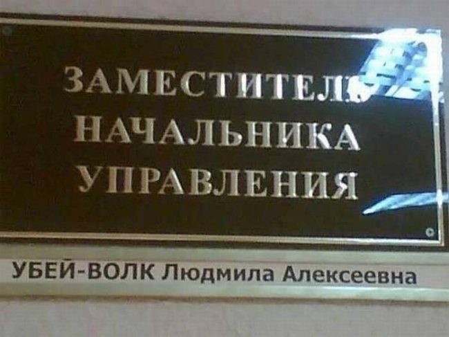 Забавные фамилии (20 фото)