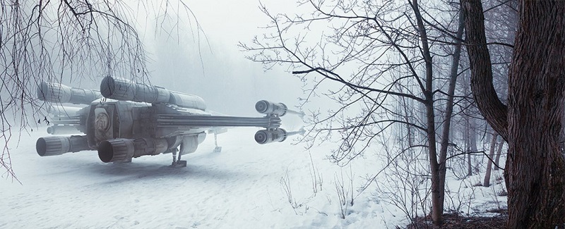 Корабли Star Wars в декорациях планеты Земля (16 фото)